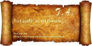 Tulipán Alfonza névjegykártya